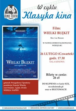 KLASYKA KINA: WIELKI BŁĘKIT (W odrestaurowanej wersji 4K)